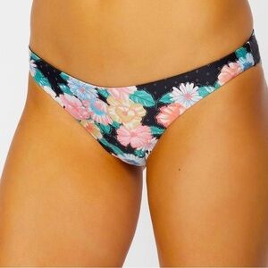 ONEILL EMILIE Black Floral Classic Swimsuit Bottom Size S